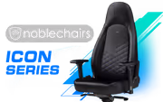 noblechairs ICON Faux Leather Gaming Chair - 4D Armrests (Black/Blue) - image 1