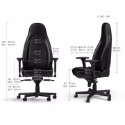 noblechairs ICON Faux Leather Gaming Chair, 4D Armrests (Black) - image 3