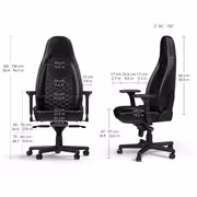 noblechairs ICON Faux Leather Gaming Chair (Black/Platinum/White) - image 5