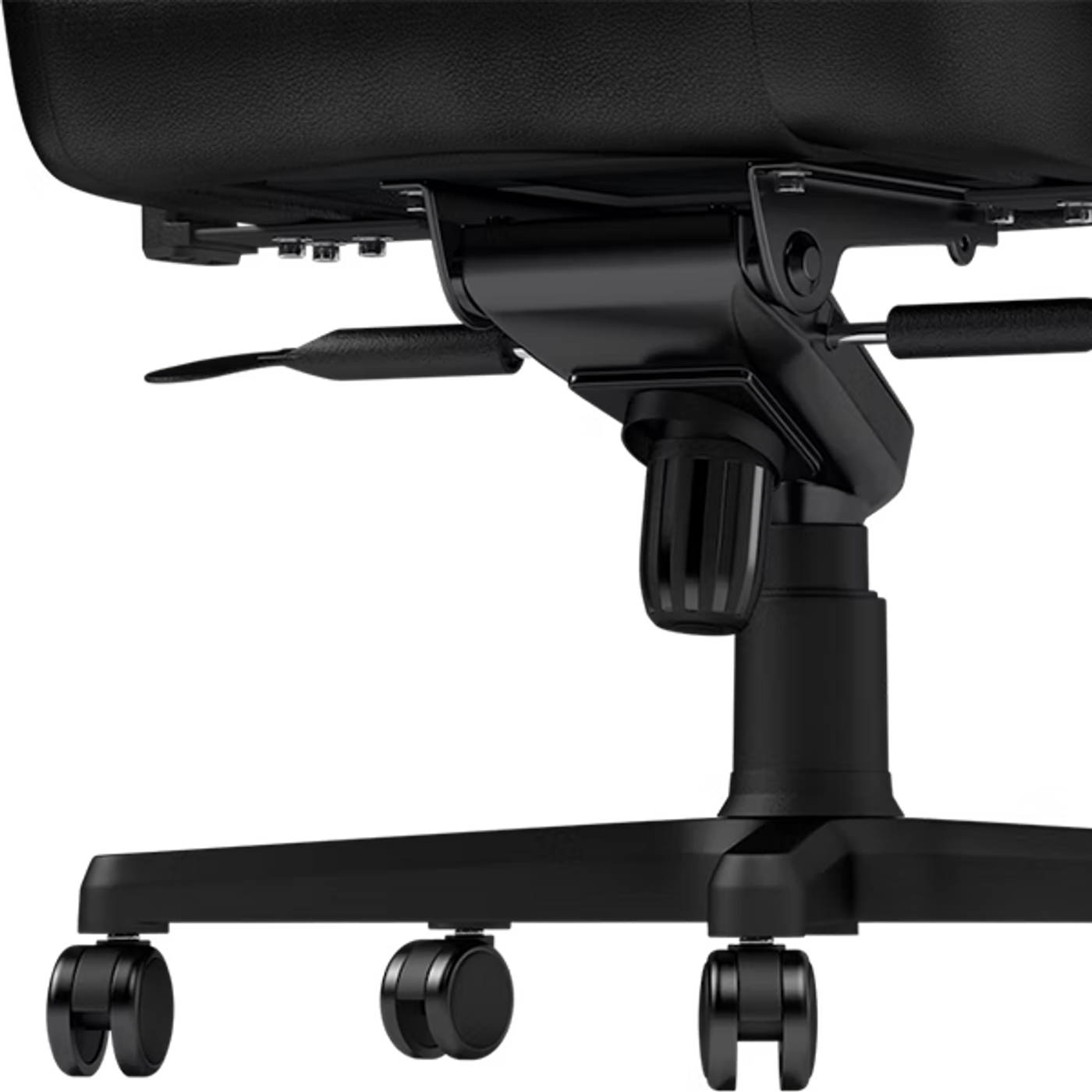 Durable five-point aluminum base with smooth-rolling polyurethane casters