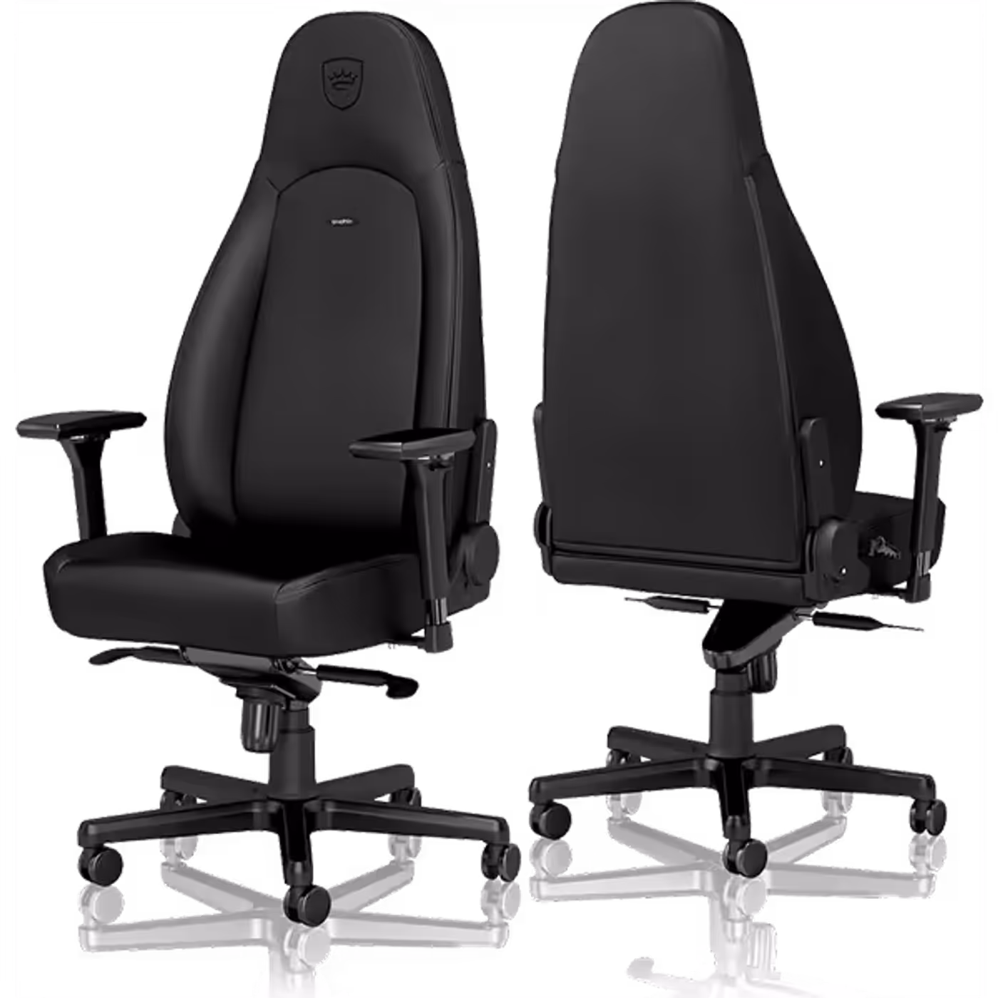 Adjustable 4D armrests and reclining backrest features