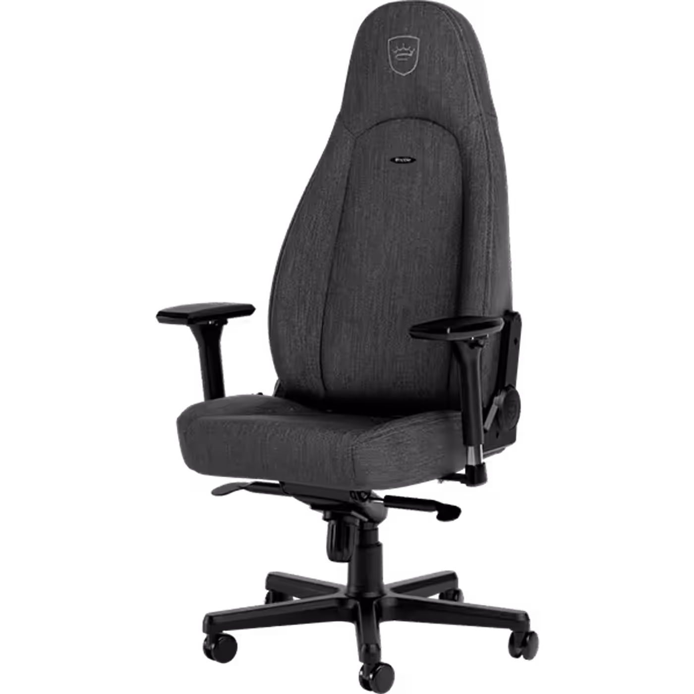 Side profile of the Noblechairs ICON TX Fabric gaming chair in anthracite color
