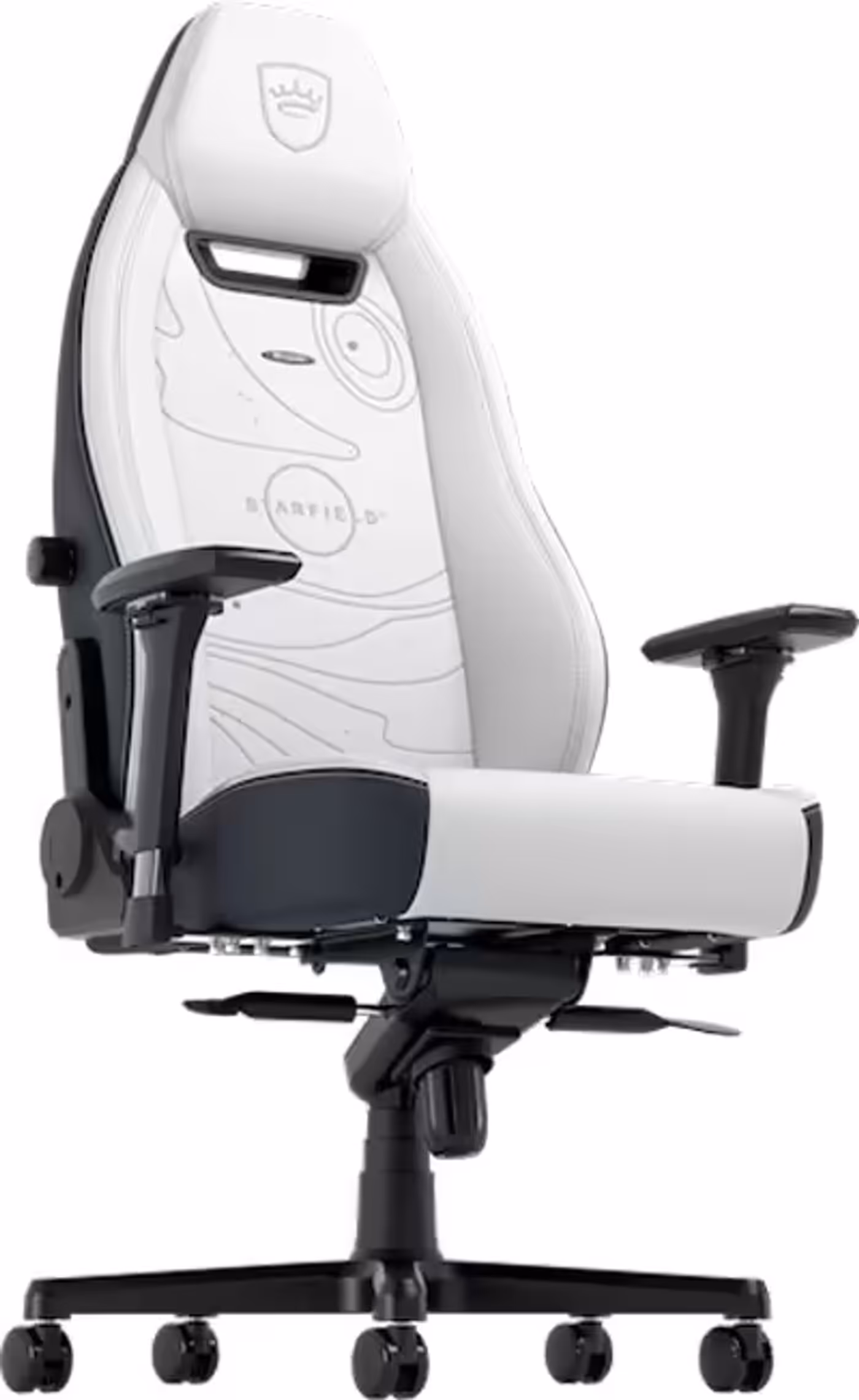 Side profile view of the noblechairs LEGEND Starfield Edition Gaming Chair