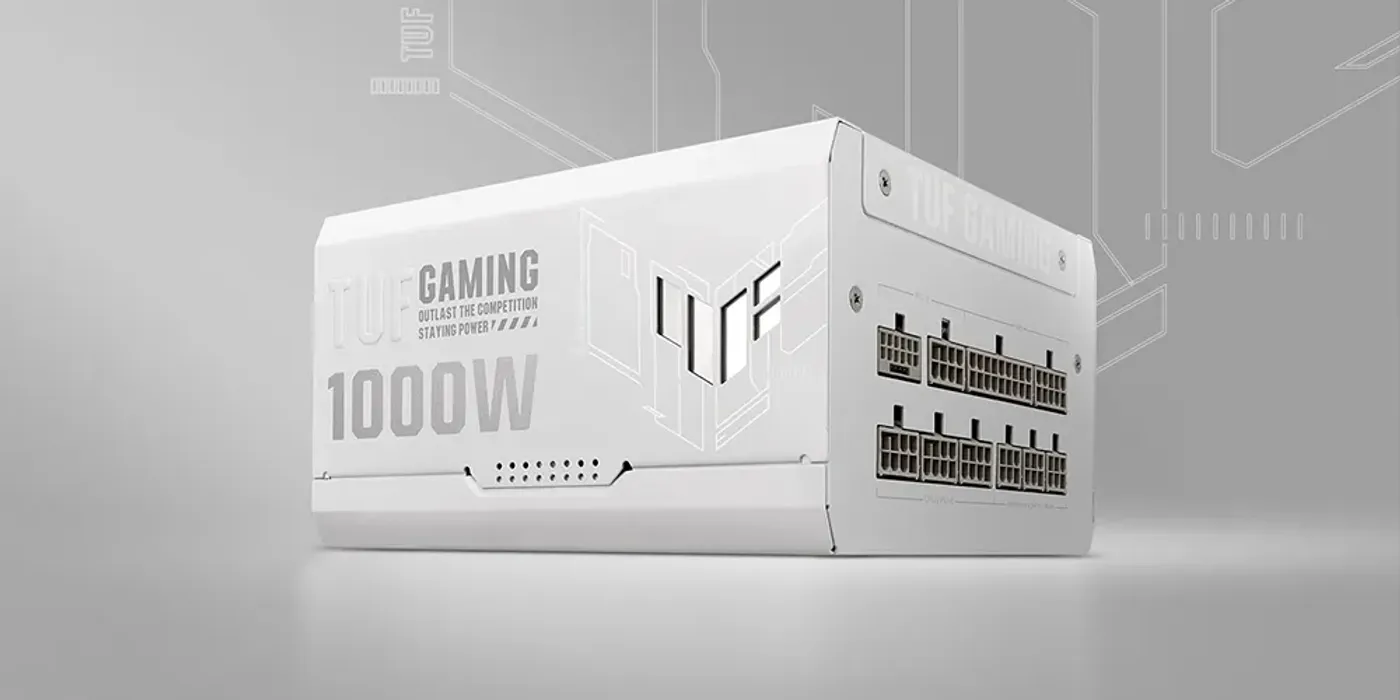 TUF Gaming 1000W Gold PSU White ATX 3.0 Fully Modular | Evetech