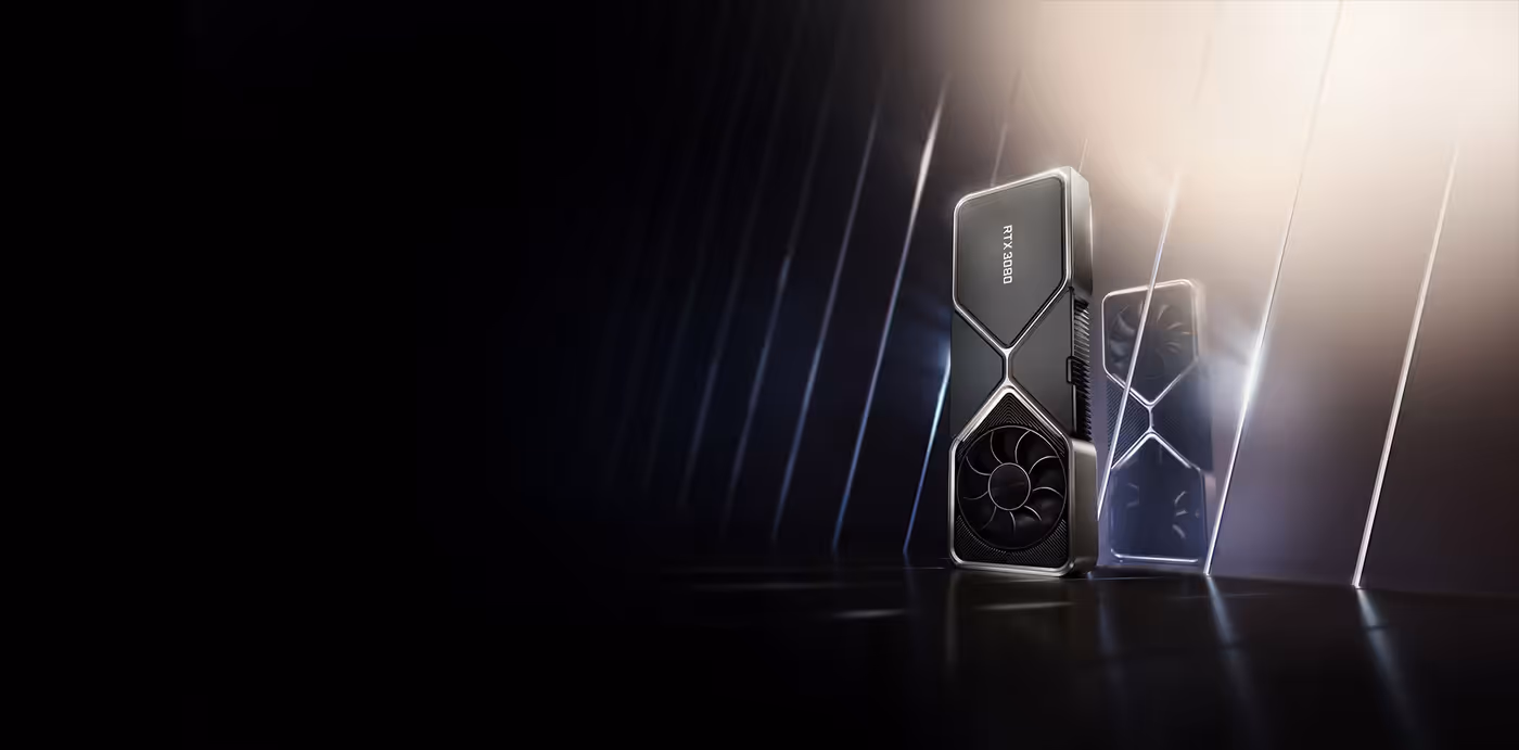 GeForce RTX 30 Series Ampere architecture featuring ray-traced visuals and AI enhancements