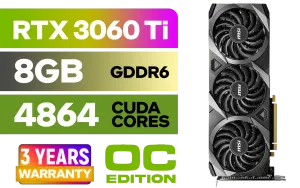 MSI GeForce RTX 3060 Ti VENTUS 3X 8GB OC LHR - Best Deal - South Africa - image 1