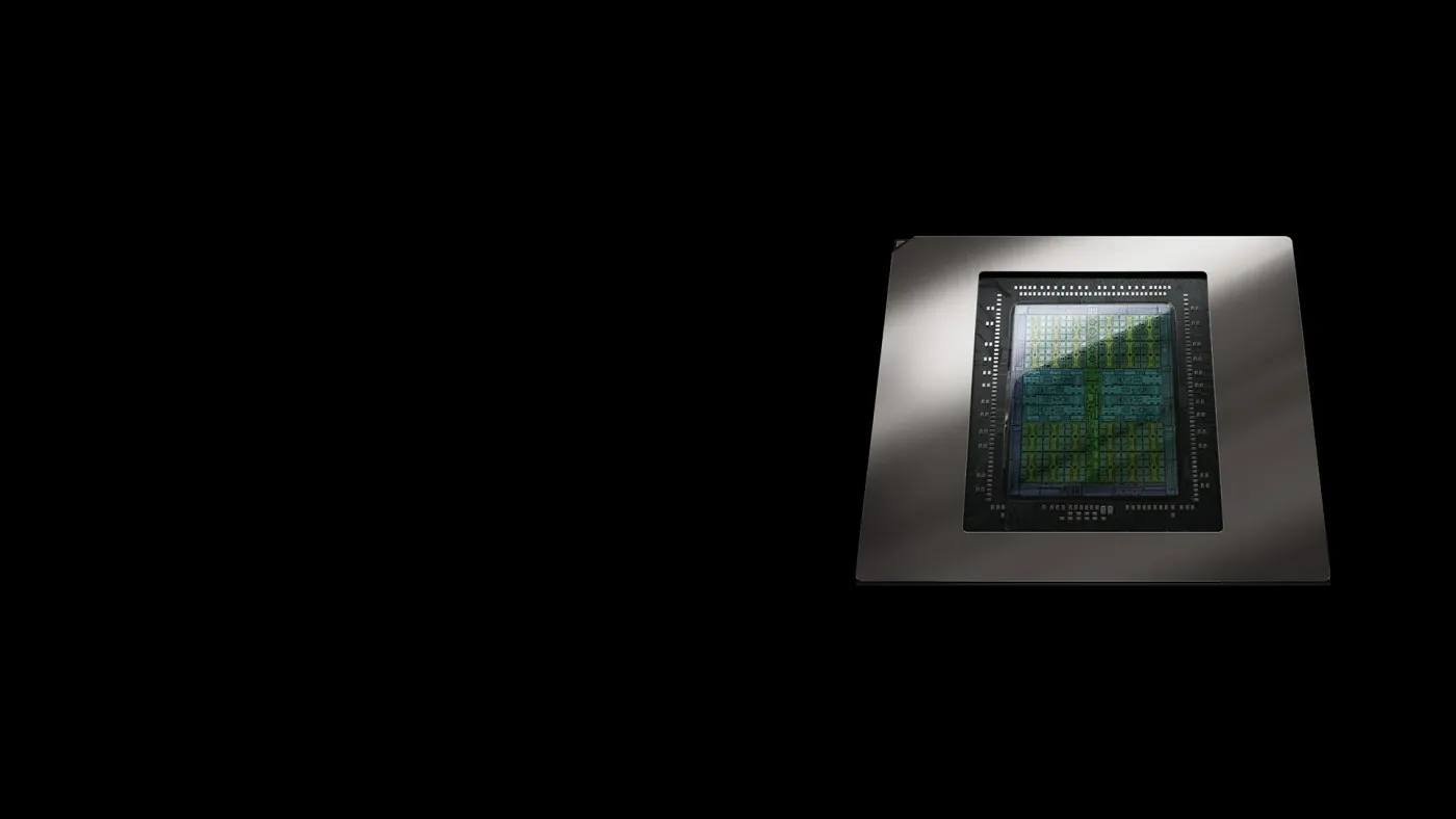 Detailed view of NVIDIA Blackwell architecture including Tensor Cores and Ray Tracing Cores