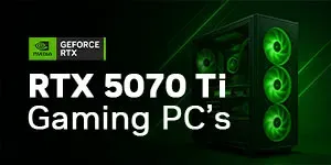 GeForce RTX 5070 Ti Gaming PC's