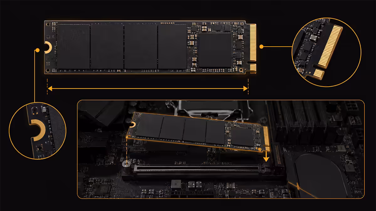 M.2 2280 SSD form factor diagram