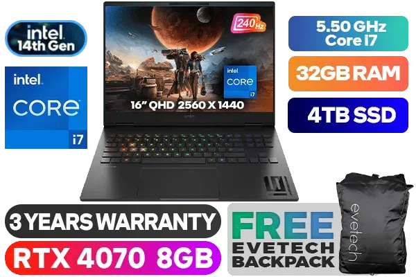OMEN by HP 16 Intel Core i7 RTX 4070 Gaming Laptop With 4TB SSD - image 1 OMEN by HP 16 Intel Core i7 RTX 4070 Gaming Laptop With 4TB SSD - image 1