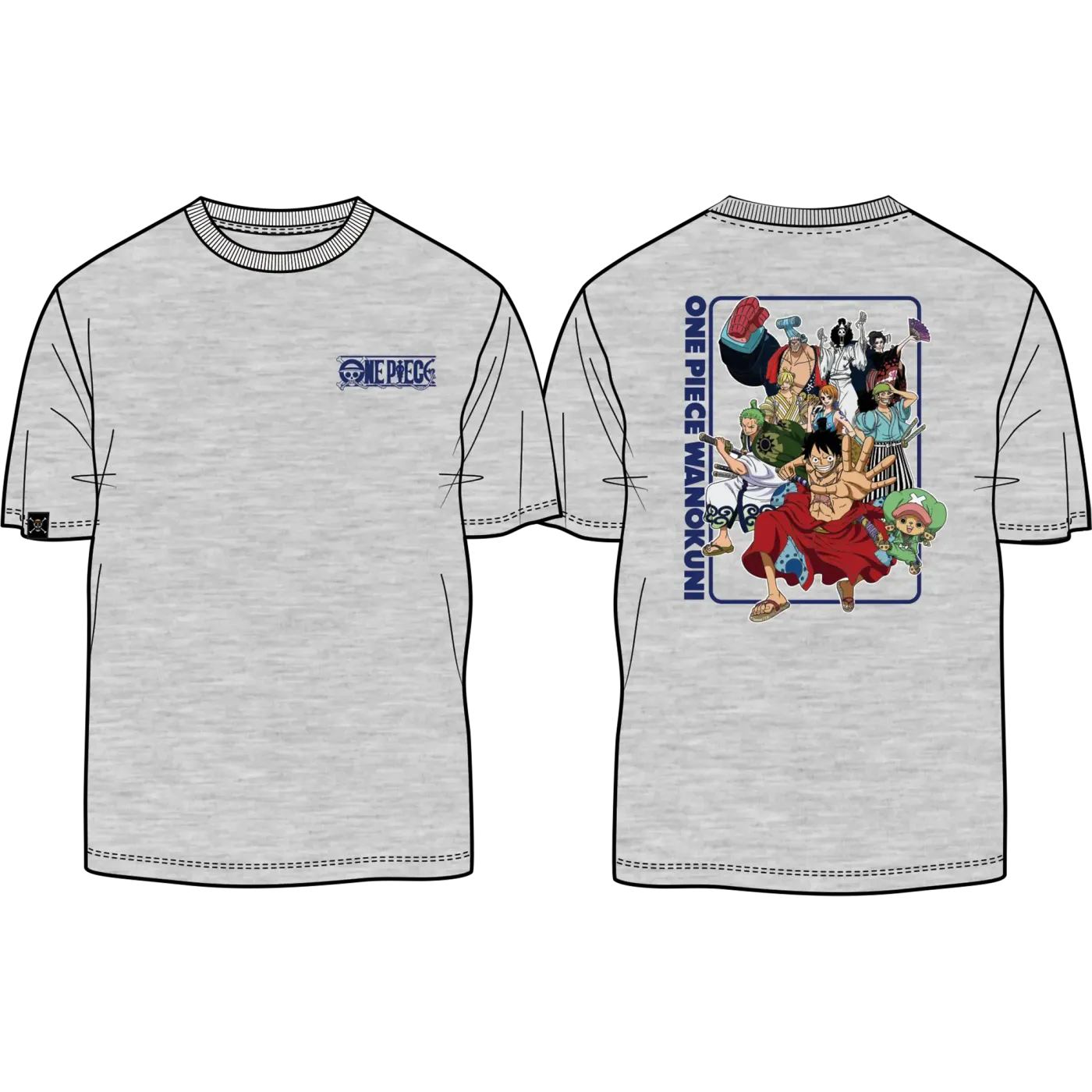 BANDAI official licensing detail on the One Piece T-shirt