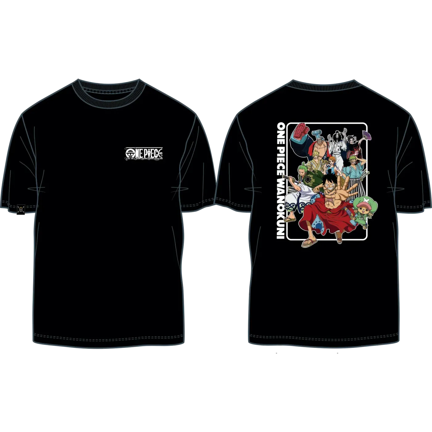 Combed cotton fabric detail on the One Piece Wano Kuni T-shirt