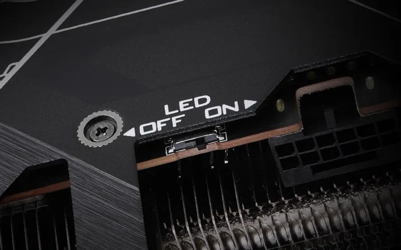 Physical LED on/off switch on graphics card