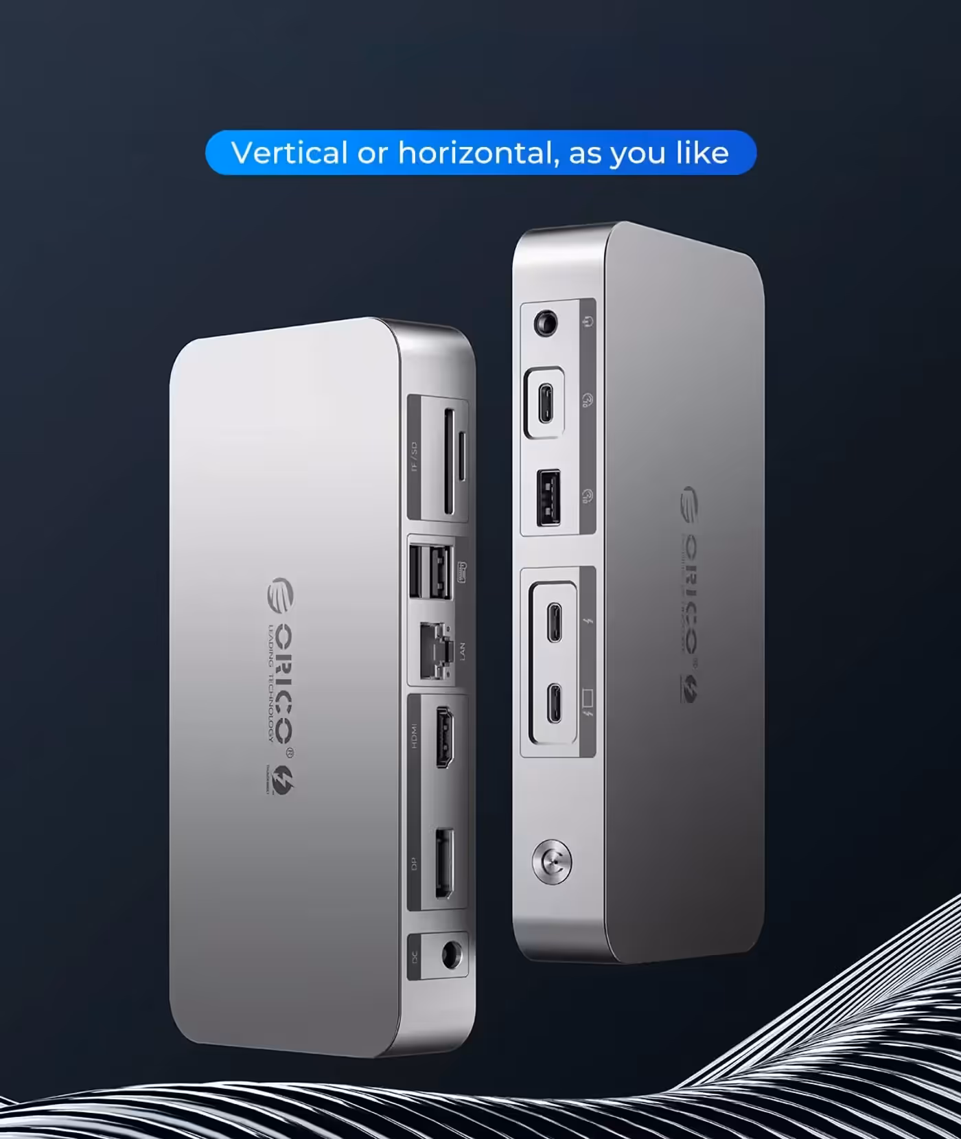 Orico Thunderbolt 4 dock for laptops and desktops with multiple ports