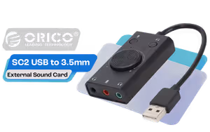 Orico SC2 USB to 3.5mm External Sound Card — High-Fidelity - image 1