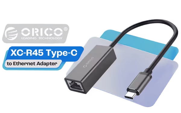 Orico XC-R45 USB-C to Gigabit Ethernet Adapter — 1000 Mbps - image 1 Orico XC-R45 USB-C to Gigabit Ethernet Adapter — 1000 Mbps - image 1