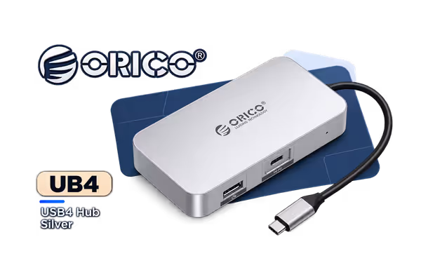 Orico UB4-SV 6-in-1 USB Hub 40Gbps Dual 4K60 - image 1 Orico UB4-SV 6-in-1 USB Hub 40Gbps Dual 4K60 - image 1