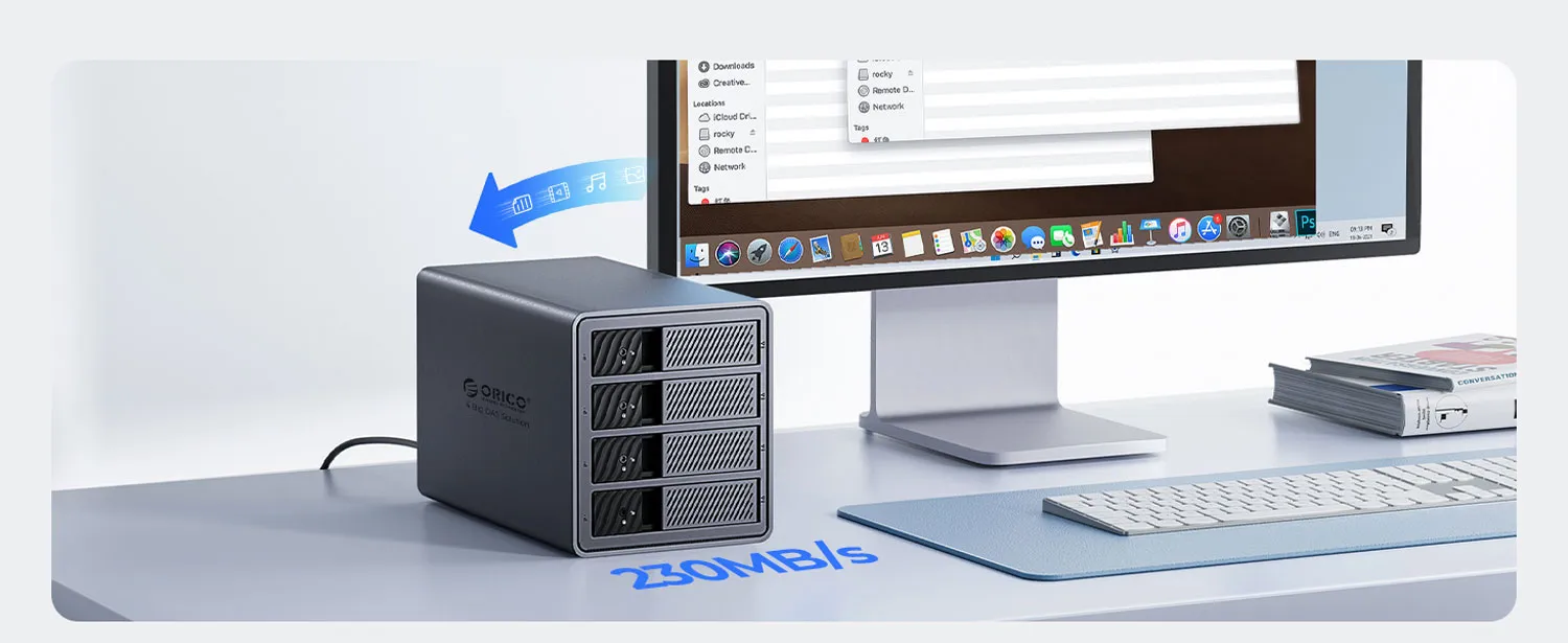USB 5Gbps connectivity infographic for ORICO ProRAID