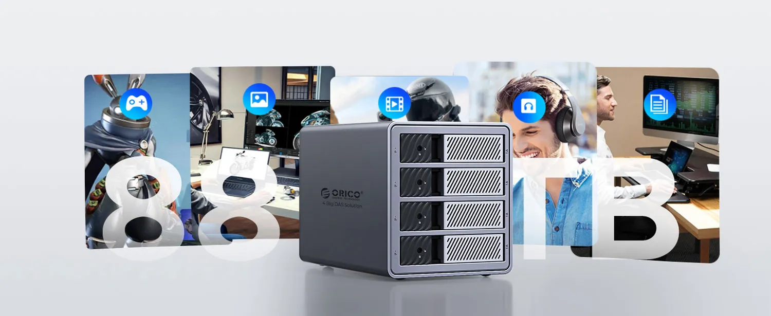 Cooling vents and silent fan on ORICO RAID DAS