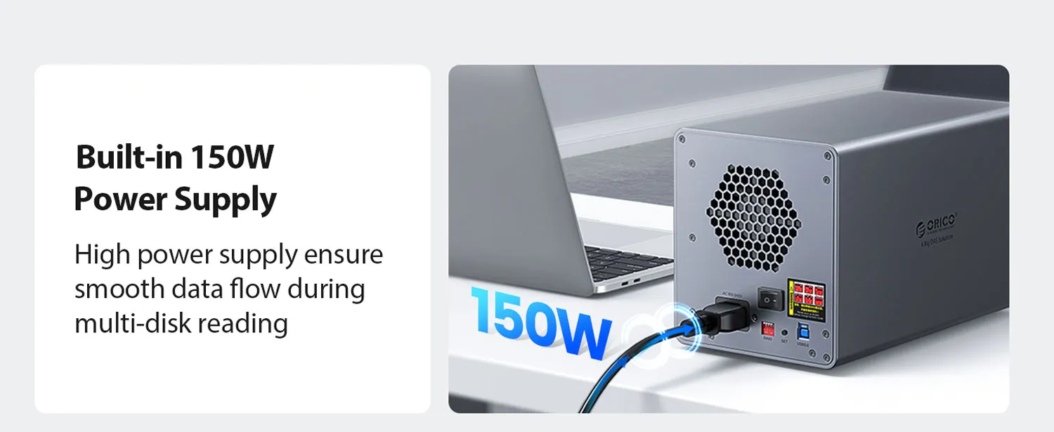 Tool-free press-to-open design of ORICO enclosure