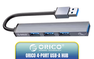 Orico 4 Port USB A HUB with Aluminum Case Orico 4 Port USB A HUB with Aluminum Case - Image 1