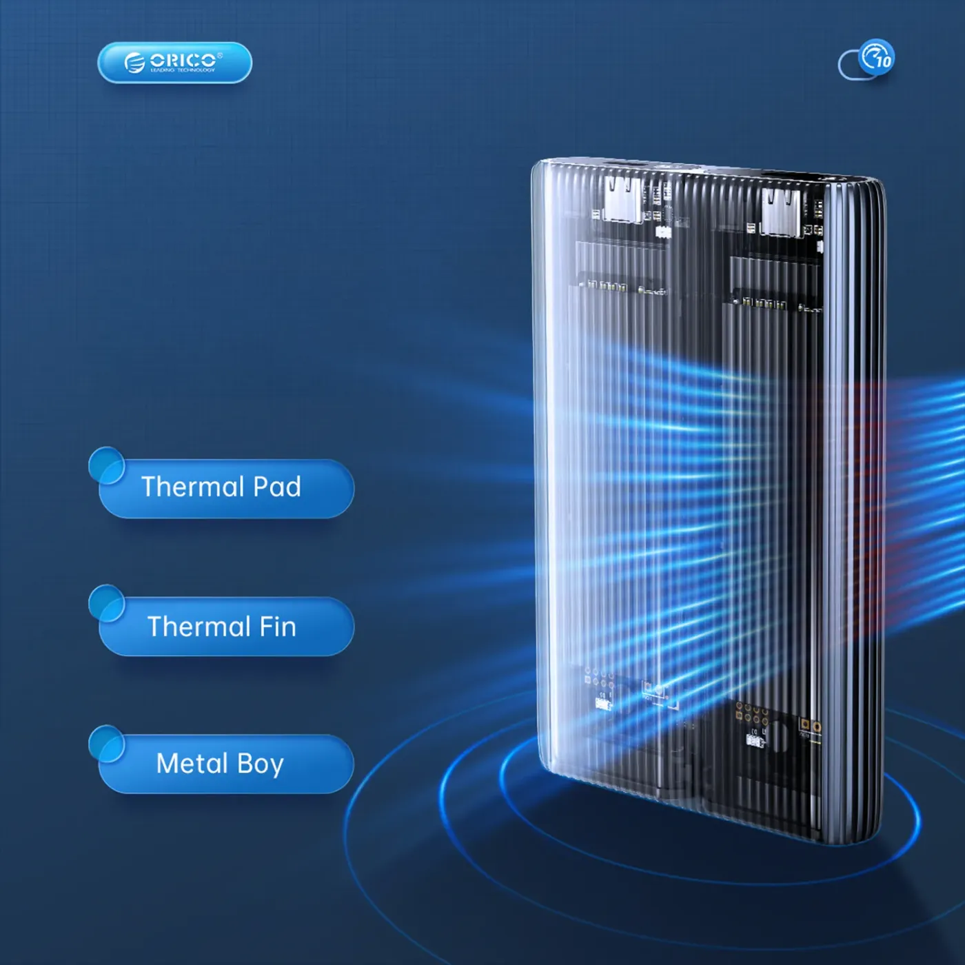 ORICO SSD enclosure running at sustained full load