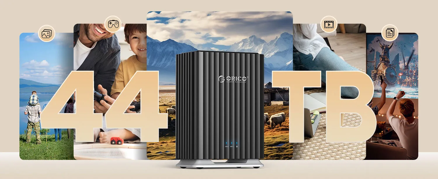 ORICO 9728C3 holds up to 44TB of photos, video and files