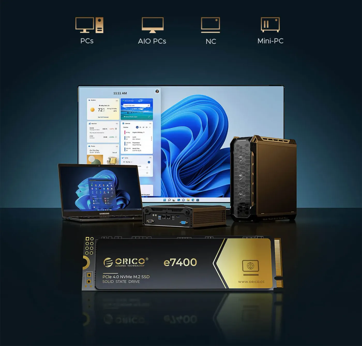 ORICO e7400 4TB M.2 NVMe SSD — PCIe Gen4, PS5 Ready | Evetech