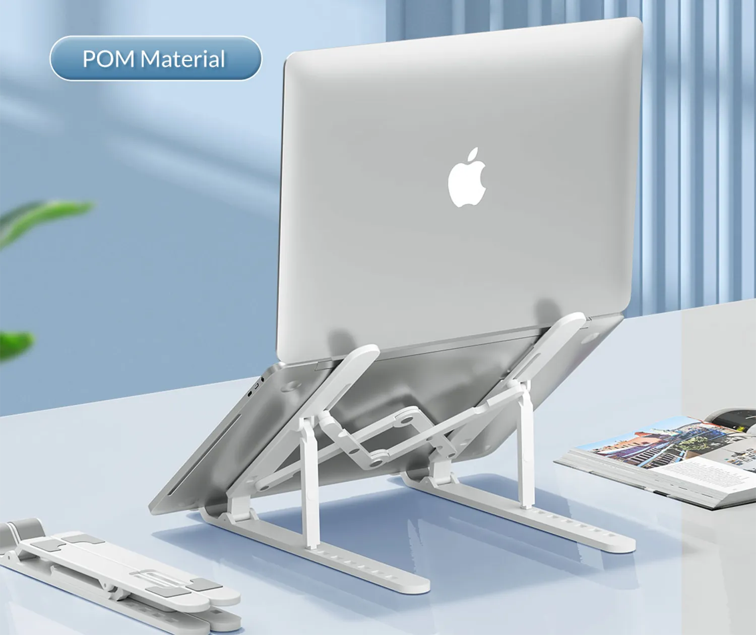 ORICO foldable laptop stand partially folded for portability