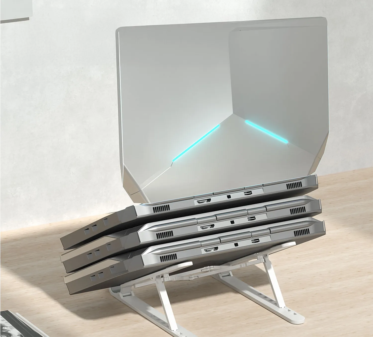 Detail of durable POM material used in ORICO laptop stand