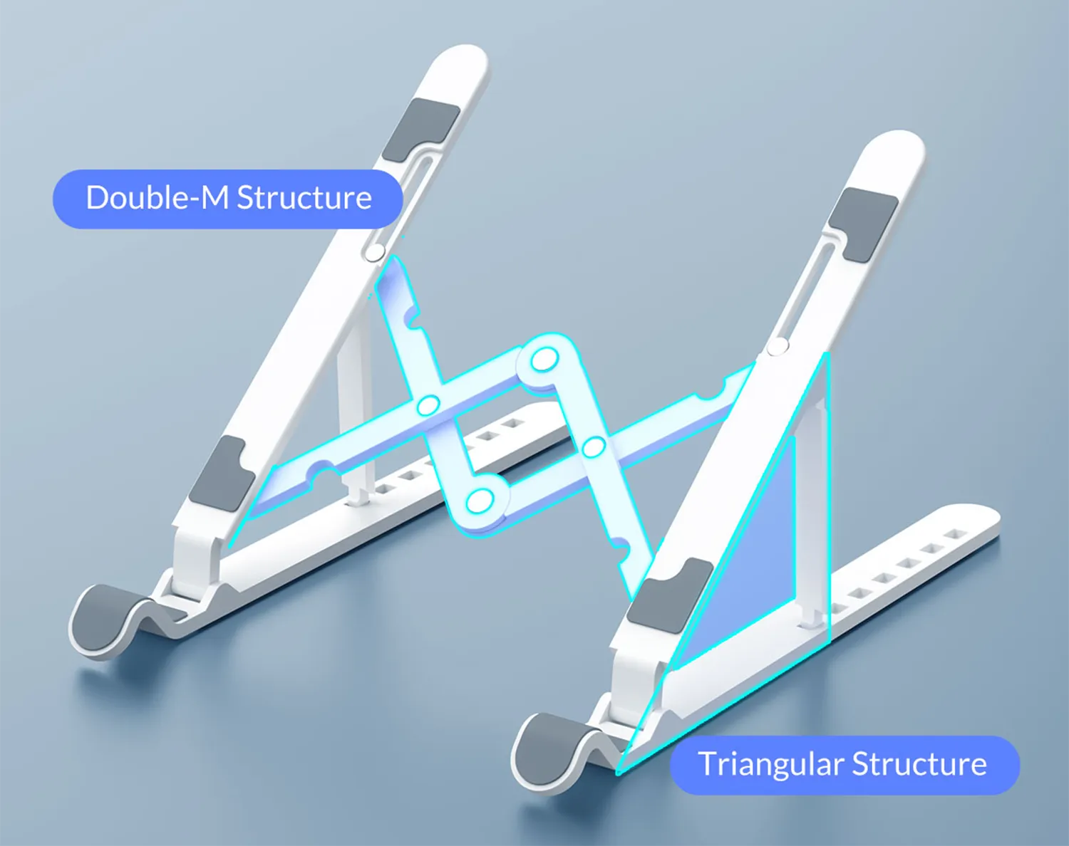 ORICO stand showing double-M triangular support geometry