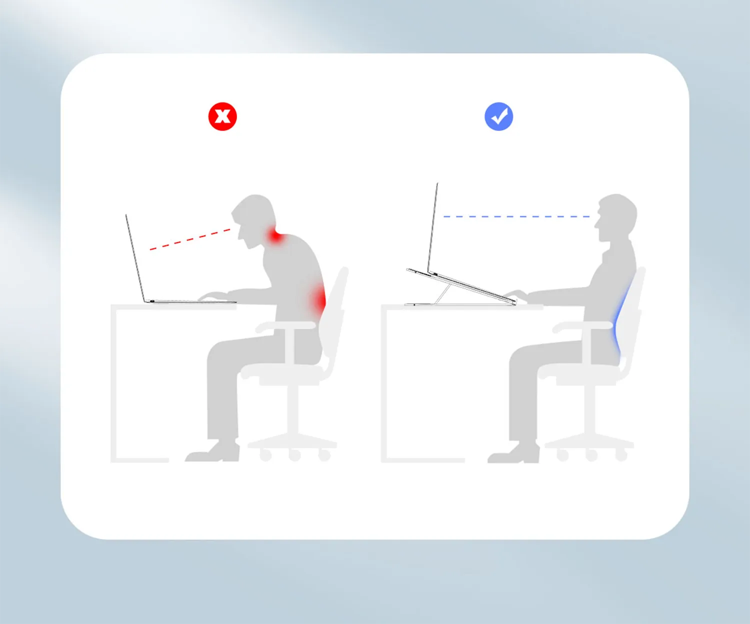 Eye-level viewing angle achieved with ORICO stand