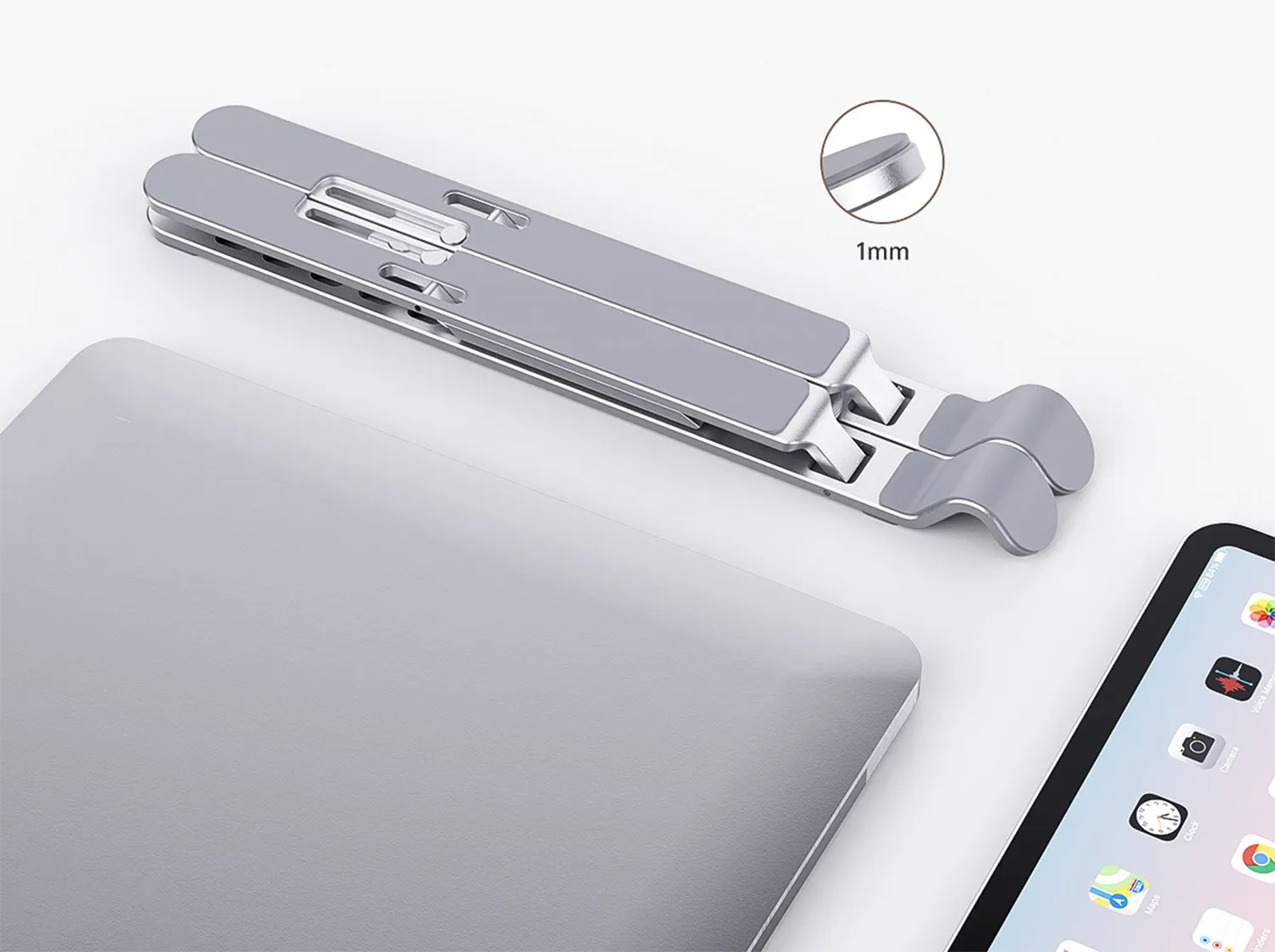 Silicone pads on ORICO stand preventing slips and scratches