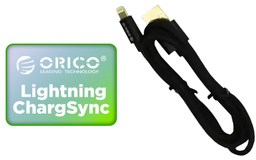 ORICO Lightning ChargSync Cable Black 1M ORICO Lightning ChargSync Cable Black 1M - Image 1