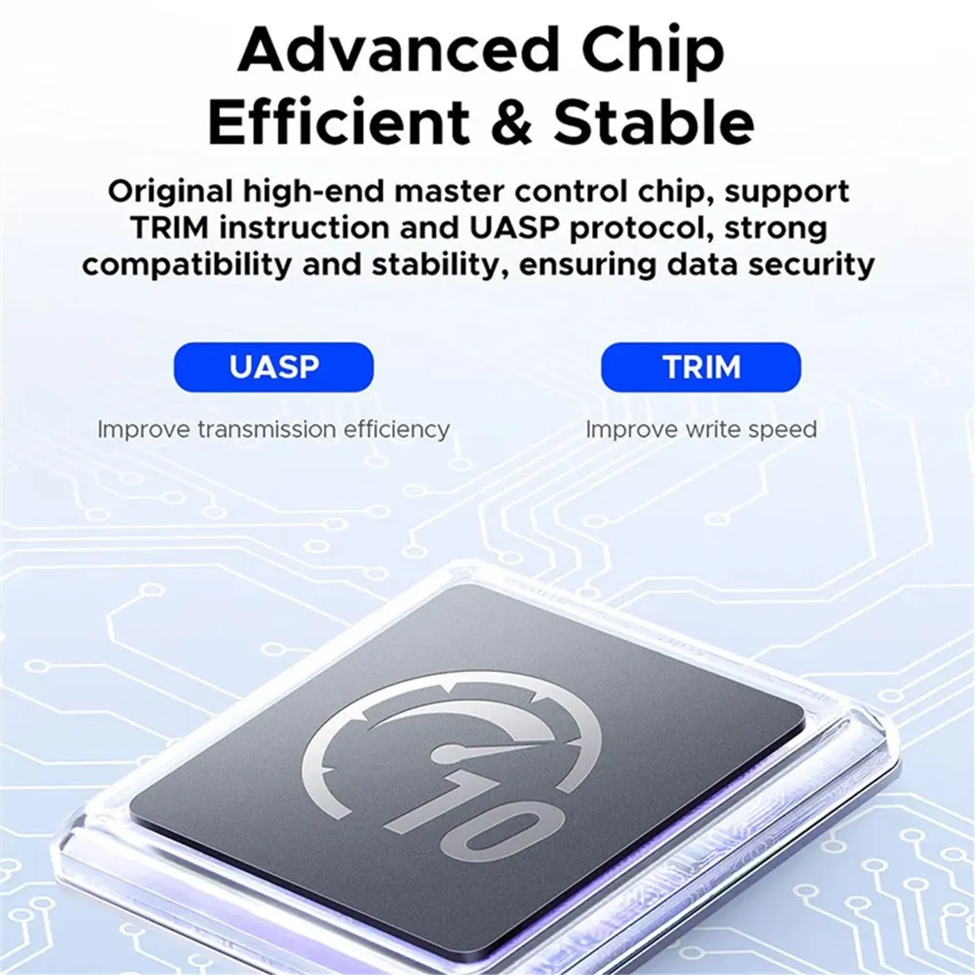 Side profile of the ORICO M.2 NVMe SSD enclosure showing its compact size