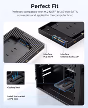 ORICO ORICO-D2NS-6G-BK-BP M.2 SATA to 3.5" Adapter - image 8