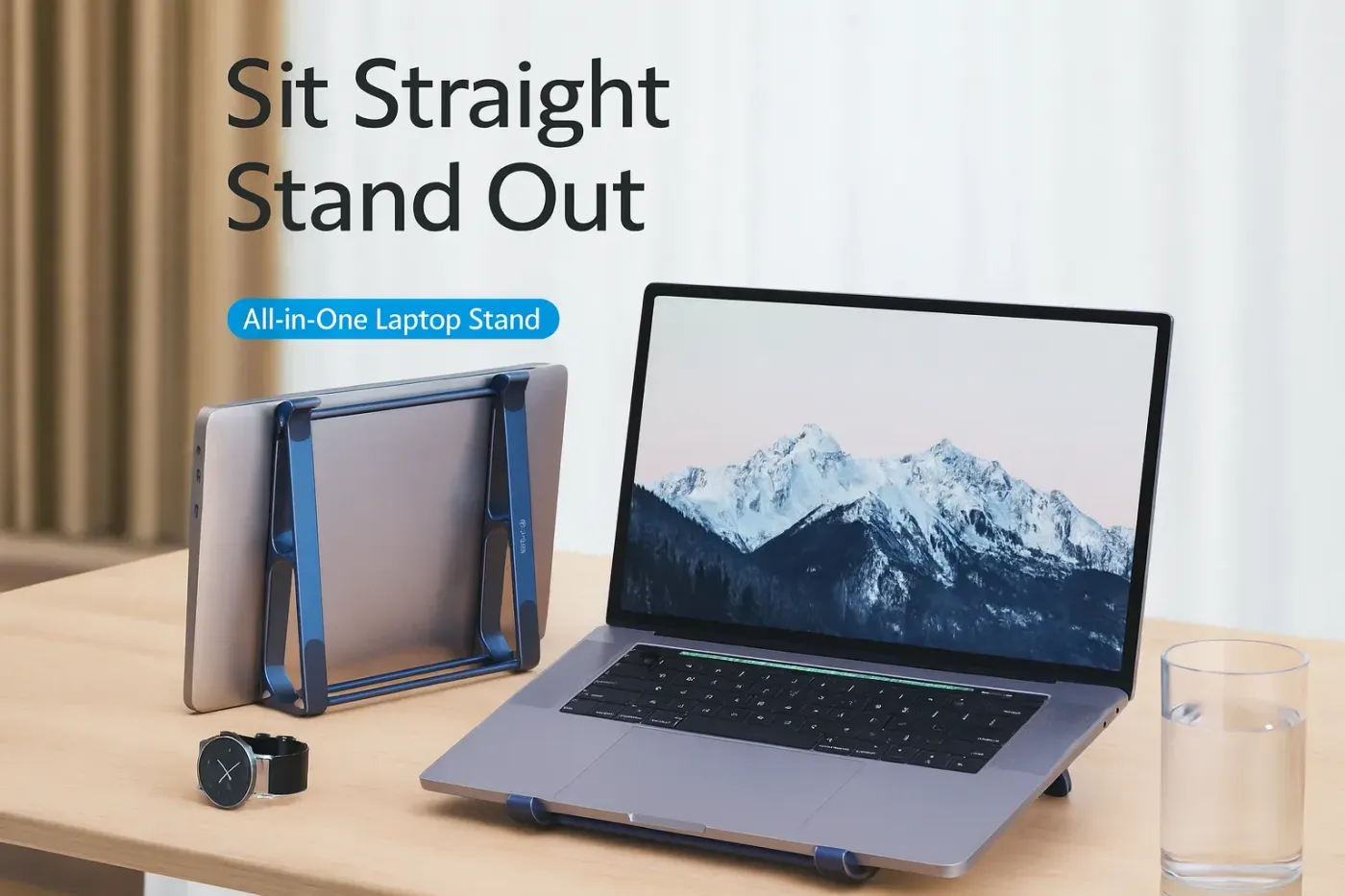 Orico MA15 detachable laptop stand viewed from the side