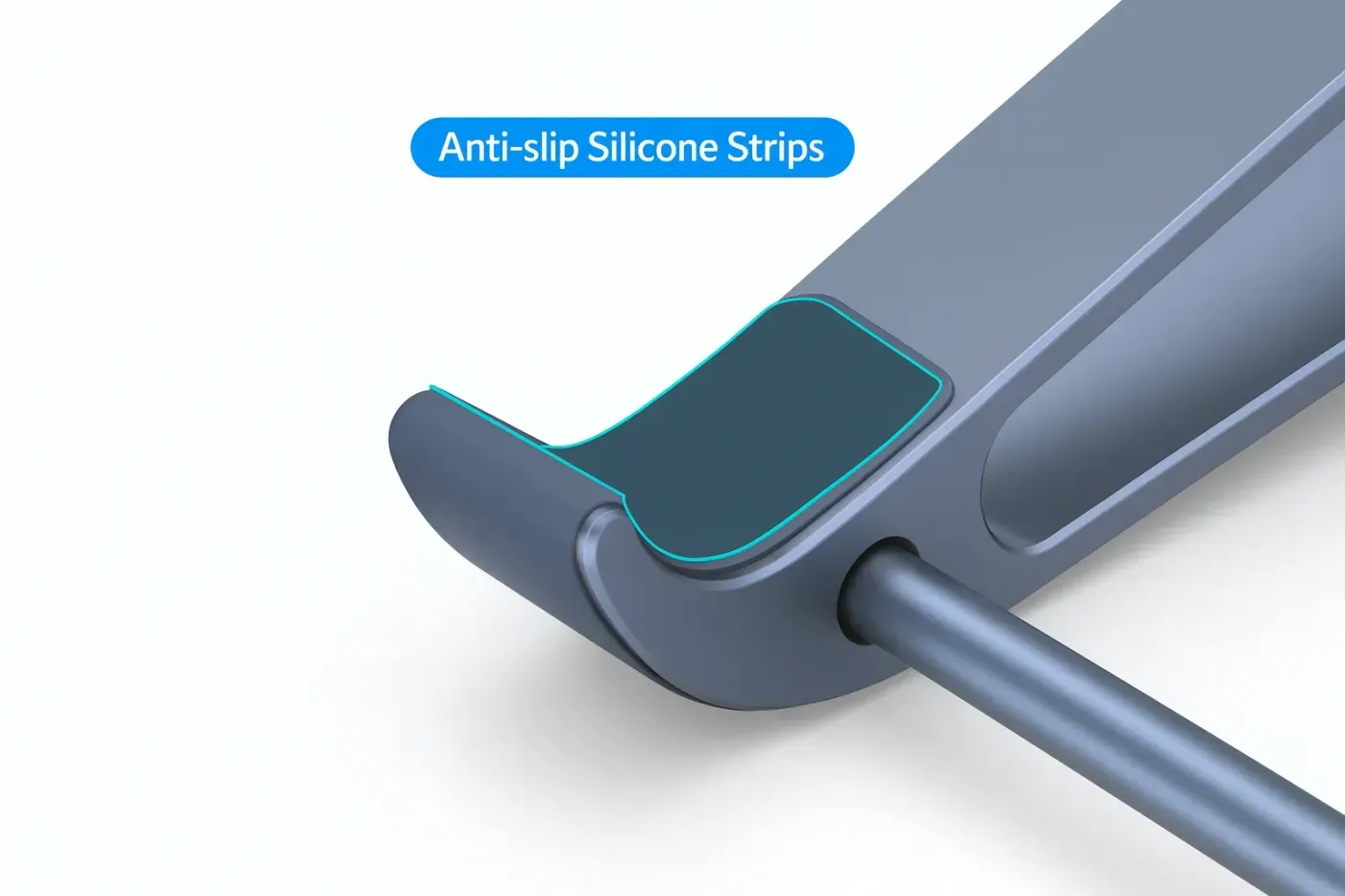 Protective padding on the contact surfaces of the Orico MA15 stand