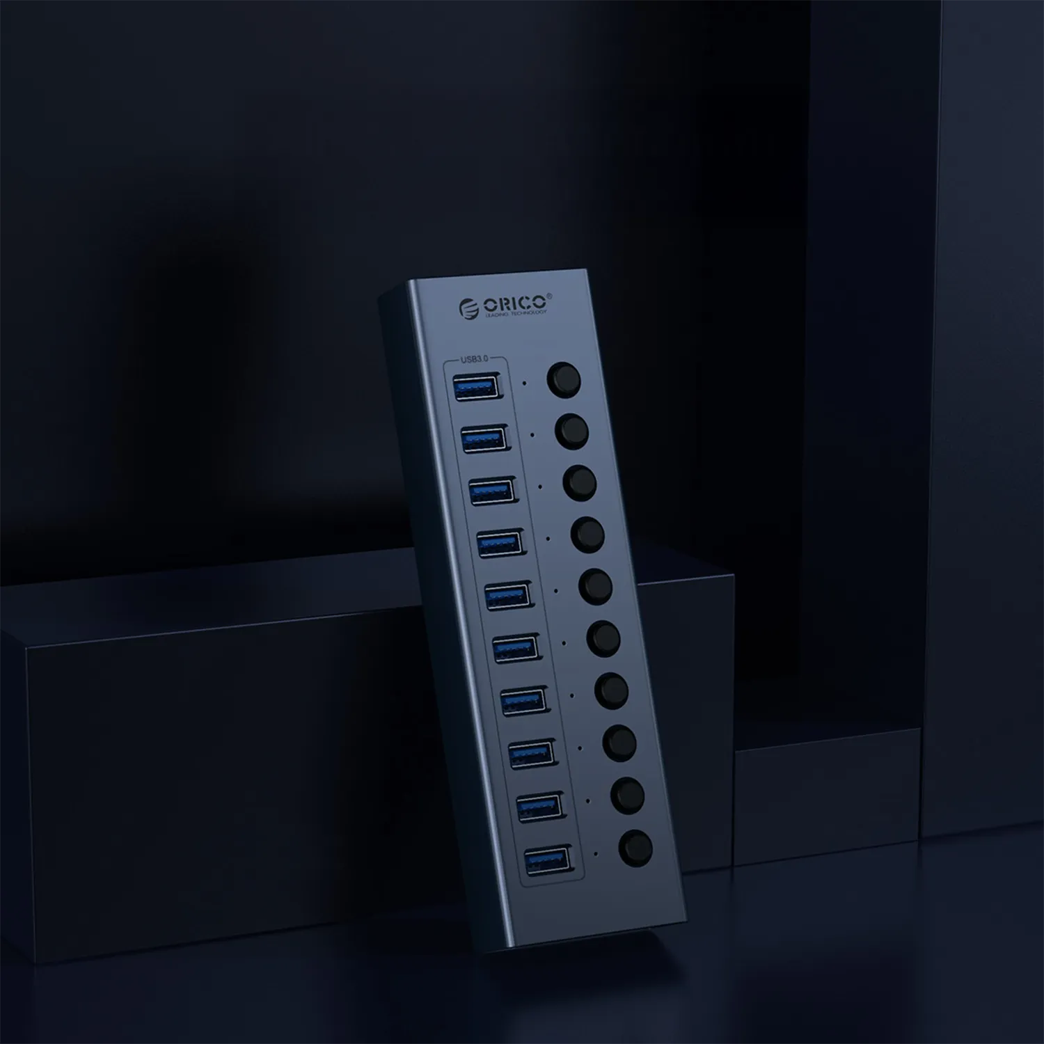 Industrial grade aluminum USB hub with durable build