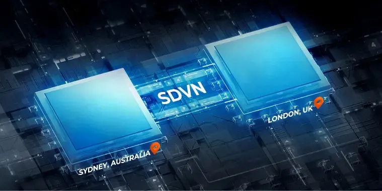 Security visualization of SDVN encrypted links on Orico MetaCube Pro (mobile)