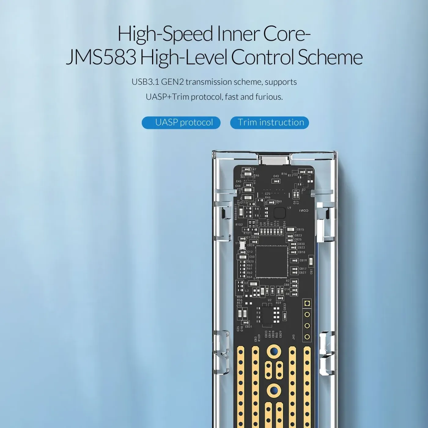 ORICO NVMe enclosure connected and working without driver installation