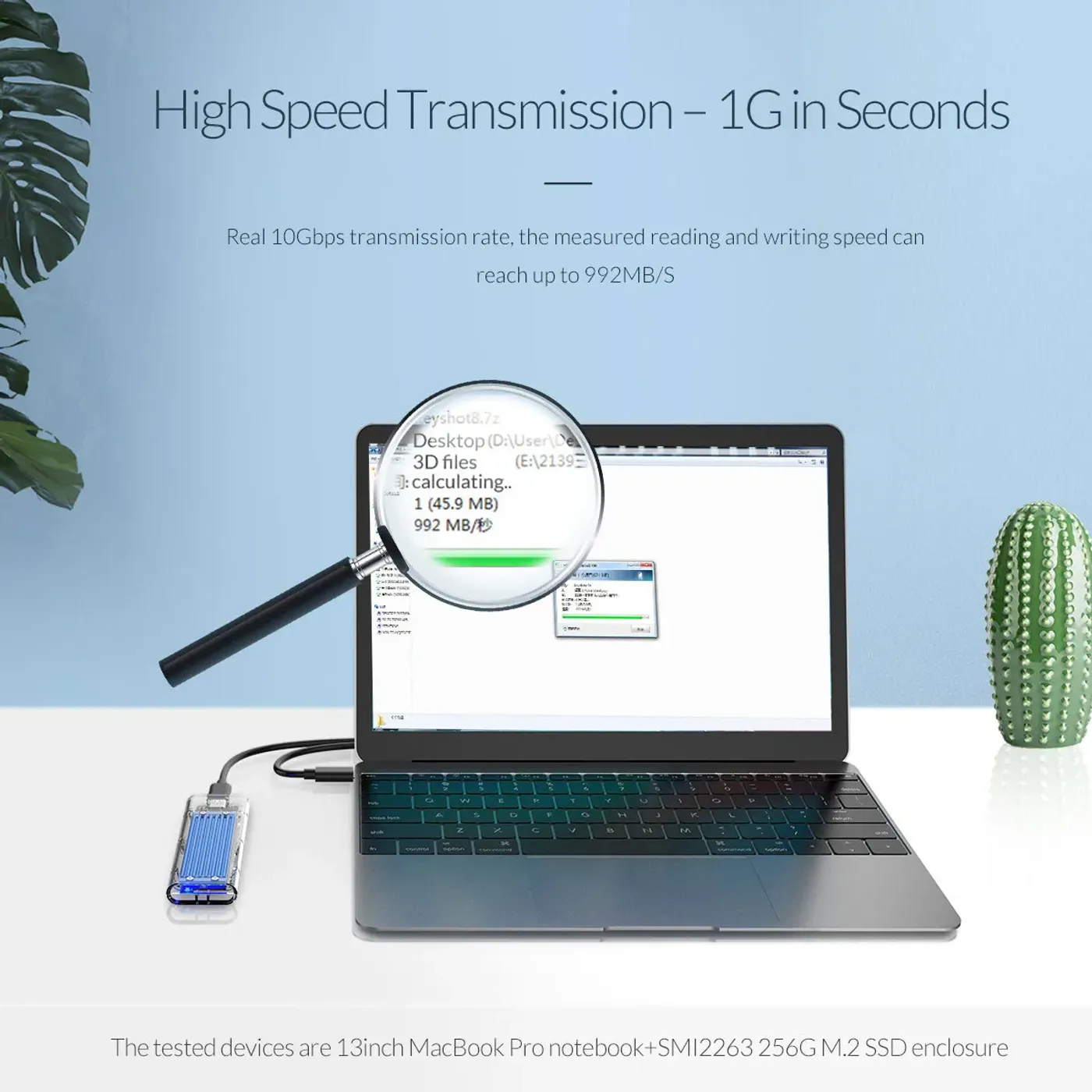 ORICO NVMe enclosure handling large file transfers