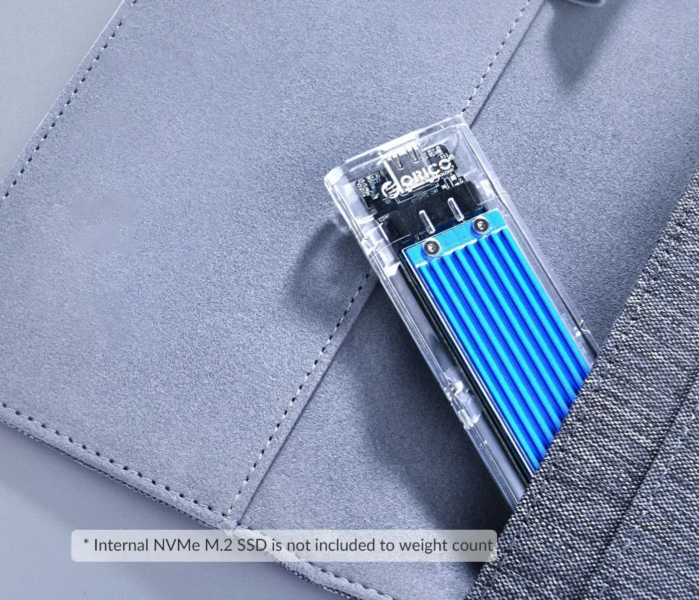 Speed test illustration for the ORICO 10Gbps NVMe USB-C enclosure