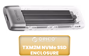 ORICO TXM2M Transparent Type C NVMe Enclosure ORICO TXM2M Transparent Type C NVMe Enclosure - Image 1