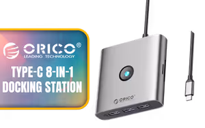 Orico Type C 8 in 1 Docking Station Orico Type C 8 in 1 Docking Station - Image 1