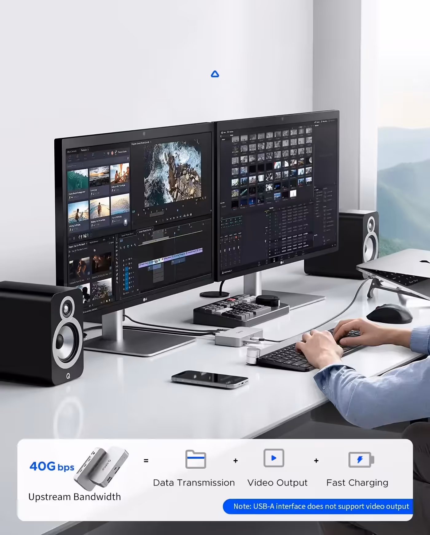 ORICO USB4 Hub supporting 8K display output and device charging