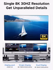 [OPEN BOX] Orico UB4-SV 6-in-1 USB Hub — Dual 4K@60Hz, 40Gbps - image 6