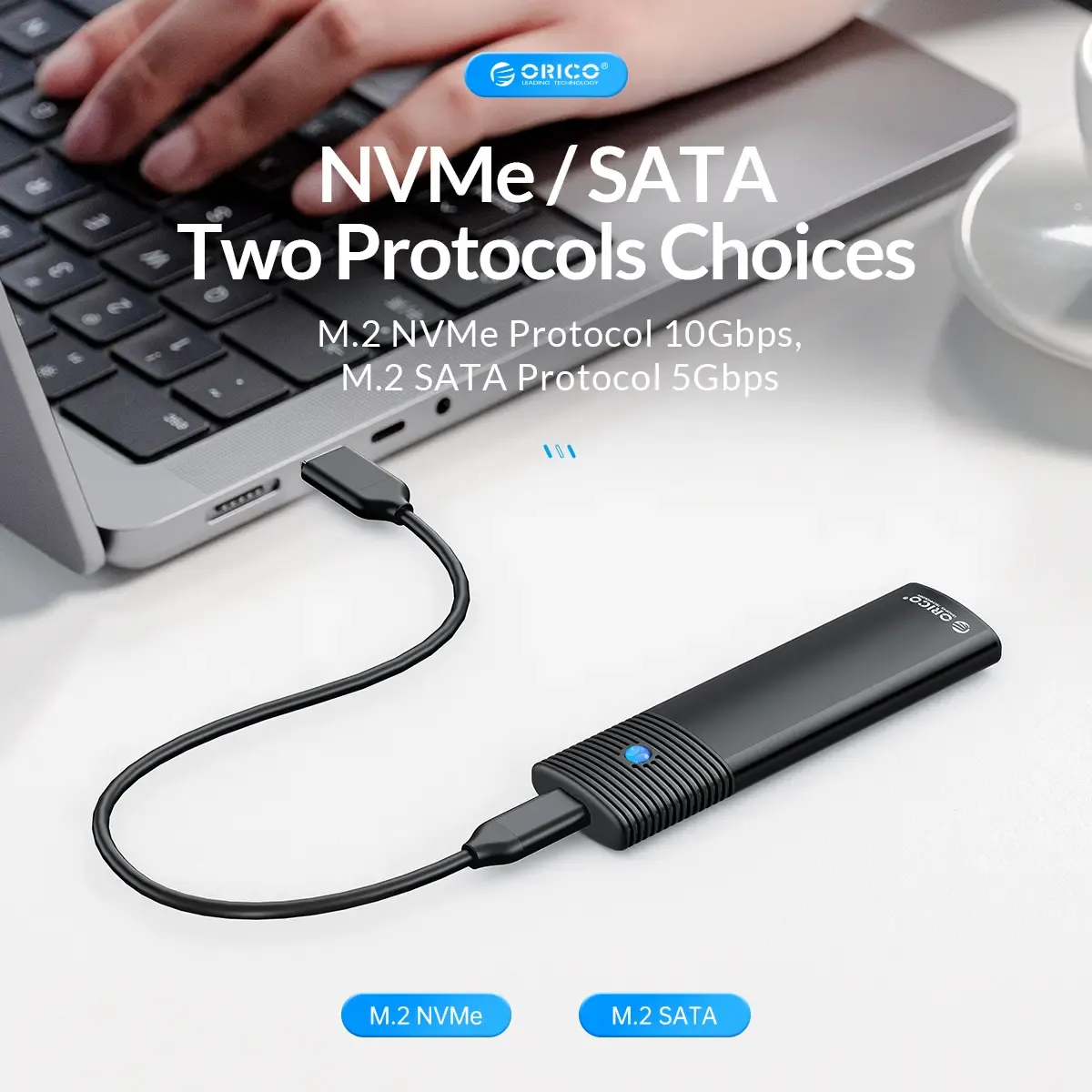 Orico ORICO-PWM2-G2-BK-EP 10Gbps M.2 NVMe Enclosure | Evetech