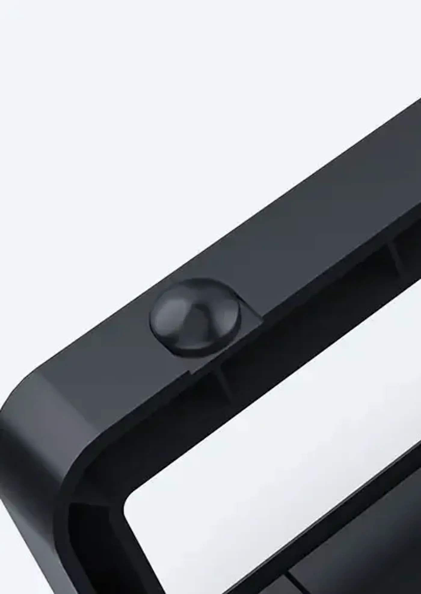 Close-up of the wooden surface finish and rounded edge banding
