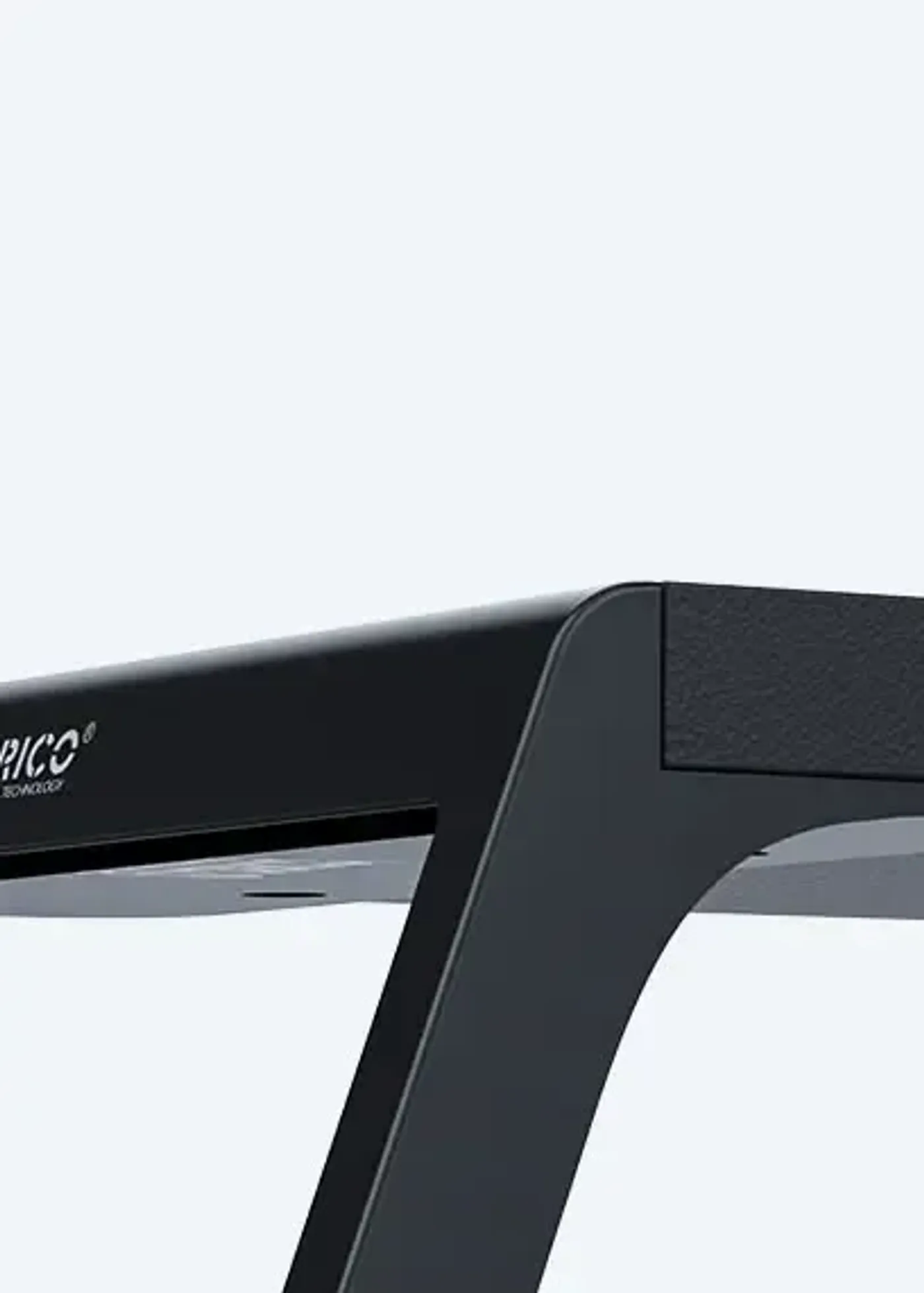 Eco-friendly wooden monitor stand showing board thickness and texture
